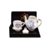 Picture of Coffee Pot with Filter - Blue Onion Gold Design